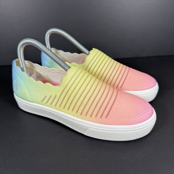SKECHERS Women's Street Poppy Rainbow Daze Sneakers 6.5  Air Cooled Memory Foam - Picture 1 of 8